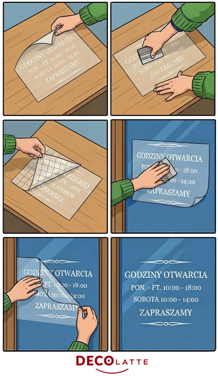 Jak przykleić napis na witrynę krok po kroku