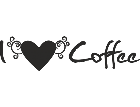 Naklejka do kuchni - I'love coffee - 2