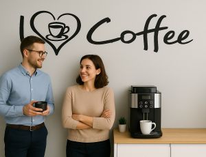 Naklejka do kuchni - I'love coffee