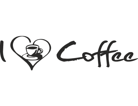 Naklejka do kuchni - I'love coffee - 2