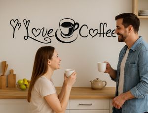 Naklejka do kuchni - I'love coffee