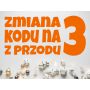 Naklejka urodzinowa - Zmiana kodu na ... z przodu - 2