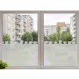 Folia okienna Aura LumiFrost™ z motywem filiżanek – dekoracyjna przesłona do kuchni zapewniająca prywatność.