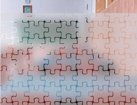 Zazdrostka naklejana na szybę - Puzzle - na obrazku rozmiar 70 cm na 47 cm