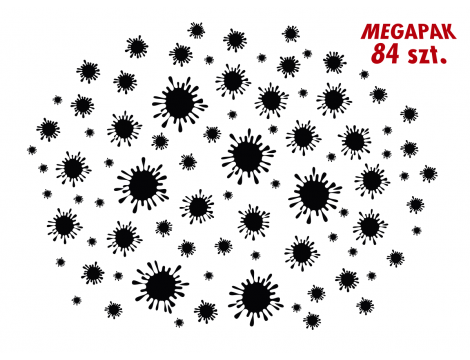 Naklejki kleksy, plamy na samochód - MEGAPAK 84 szt.