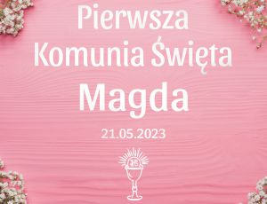 Naklejka na Pierwszą Komunię Świętą