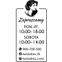 Naklejka na Drzwi z Godzinami Otwarcia do Salonu Fryzjerskiego lub Beauty - Elegancki Profil Kobiety - 3