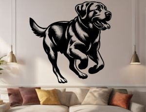 Labrador w Biegu - Naklejka na ścianę i auto