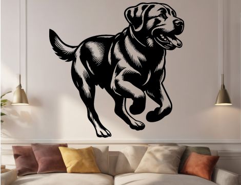 Labrador w Biegu - Naklejka na ścianę i auto