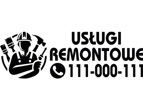 Naklejka reklamowa na samochód - Usługi Remontowe