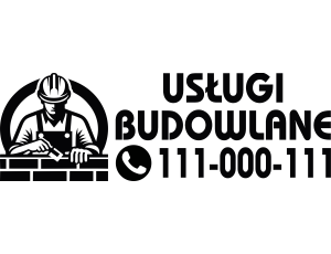 Naklejka reklamowa na samochód - Usługi Budowlane
