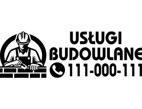 Naklejka reklamowa na samochód - Usługi Budowlane