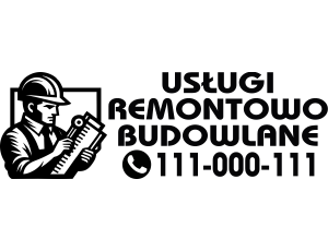 Naklejka reklamowa na samochód - Usługi Remontowo-Budowlane