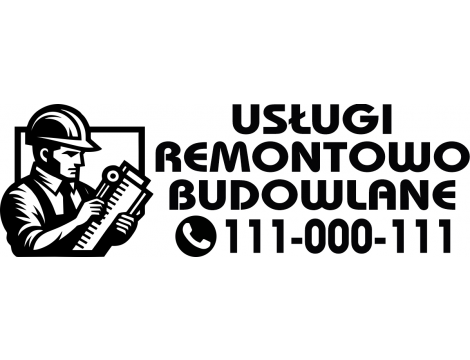 Naklejka reklamowa na samochód - Usługi Remontowo-Budowlane