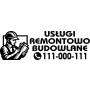 Naklejka reklamowa na samochód - Usługi Remontowo-Budowlane - 2