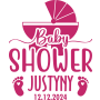 Naklejka na Baby Shower, z imieniem i datą - 3