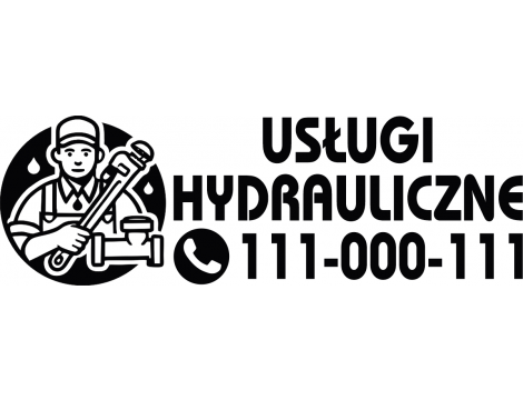 Naklejka reklamowa na samochód - Usługi Hydrauliczne
