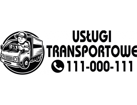Naklejka reklamowa na samochód - Usługi Transportowe