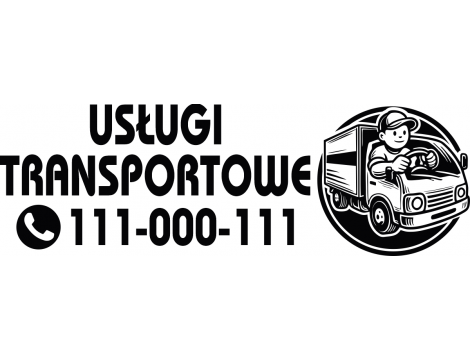 Naklejka reklamowa na samochód - Usługi Transportowe - 3