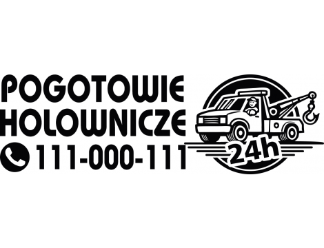 Naklejka reklamowa na samochód - Pogotowie Holownicze - 3