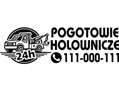 Naklejka reklamowa na samochód - Pogotowie Holownicze - 2