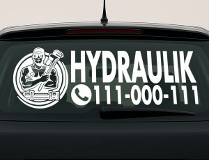 Naklejka reklamowa na samochód - Hydraulik