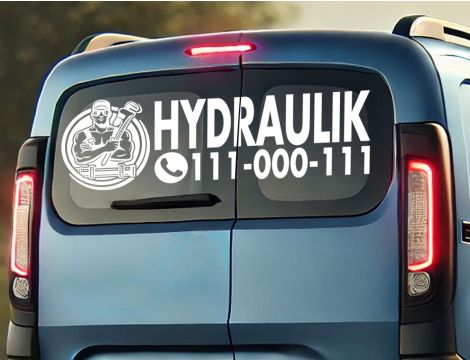 Naklejka reklamowa na samochód - Hydraulik - 3