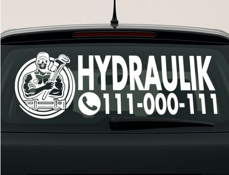 Naklejka reklamowa na samochód - Hydraulik