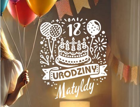 Naklejka na Urodziny z imieniem