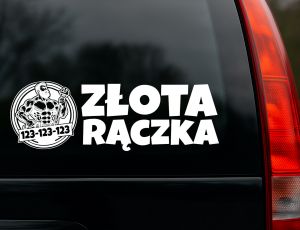 Naklejka reklamowa - Złota Rączka