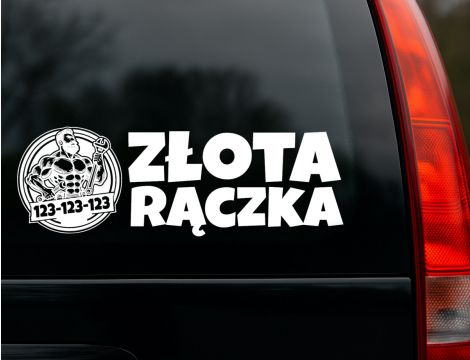 Naklejka reklamowa - Złota Rączka