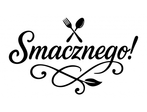 "Smacznego!" Naklejka Ścienna do Kuchni | Wybierz Kolor i Rozmiar - 2