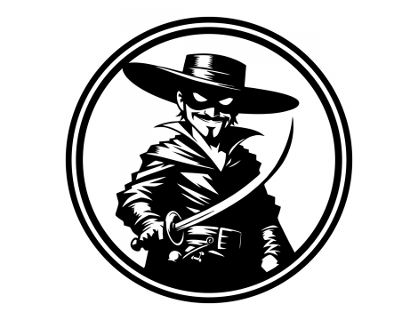 Naklejka Zorro: Wyrazisty symbol!