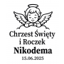 Naklejka z napisem „Chrzest Święty i Roczek” | Na ścianę lub ściankę - 4