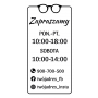 Naklejka na Drzwi z Godzinami Otwarcia dla Optyka - Okulary w Ramce - 3