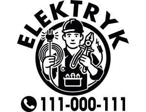 Naklejka Emblemat na Samochód: Elektryk z Twoim Telefonem