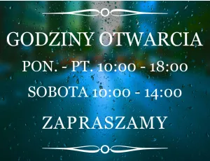 Naklejka Godziny Otwarcia GT-101