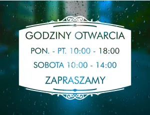 Naklejka Godziny Otwarcia GT-82