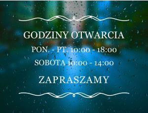 Naklejka na Drzwi z Godzinami Otwarcia dla Firm - Klasyczny Styl Vintage