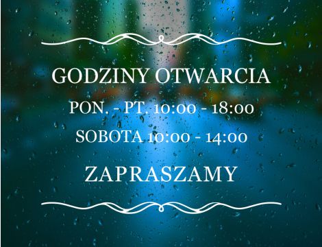 Naklejka na Drzwi z Godzinami Otwarcia dla Firm - Klasyczny Styl Vintage