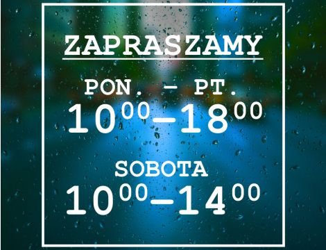 Naklejka na Drzwi z Godzinami Otwarcia dla Firm - Styl Vintage