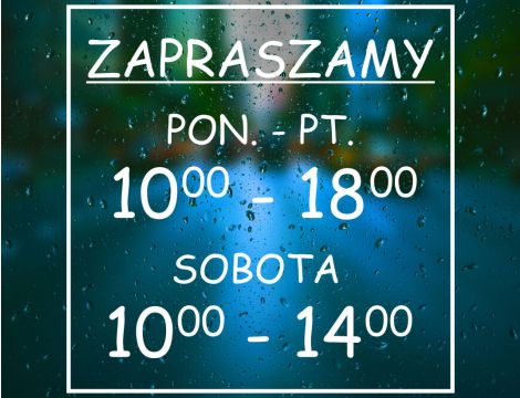 Naklejka z Godzinami Otwarcia na Szybę dla Firm - Styl Komiksowy