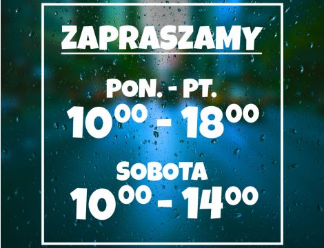 Naklejka na Drzwi i Szybę z Godzinami Otwarcia - Klasyczny Styl