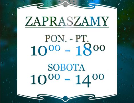 Naklejka na Drzwi i Witrynę z Godzinami Otwarcia dla Firm - Klasyczny Styl