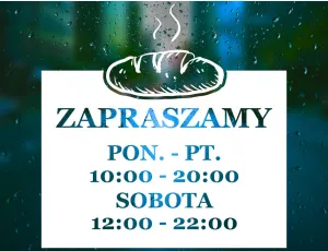 Naklejka Godziny Otwarcia do piekarni, sklepu spożywczego GT-94