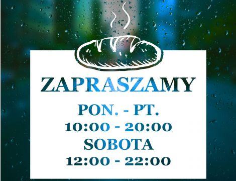 Naklejka na Drzwi z Godzinami Otwarcia dla Piekarni i Sklepu Spożywczego - Gorący Bochenek Chleba