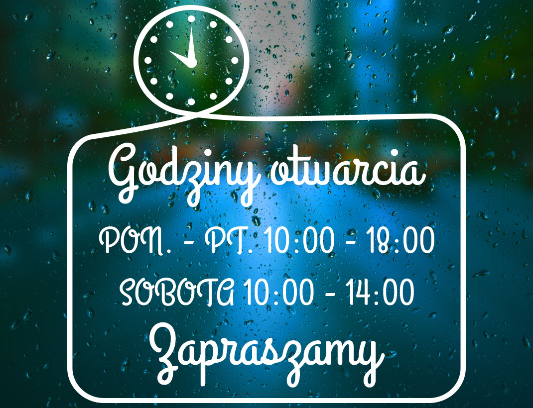 Naklejka Godziny Otwarcia GT102 Sklep z naklejkami Decolatte.pl